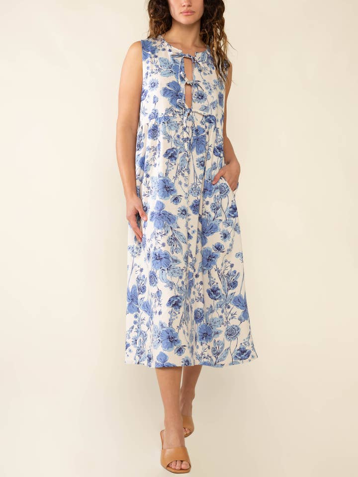 NLT – Vestido - Mulher por atacado – Vestido Midi Sonoma com Gravata Floral5