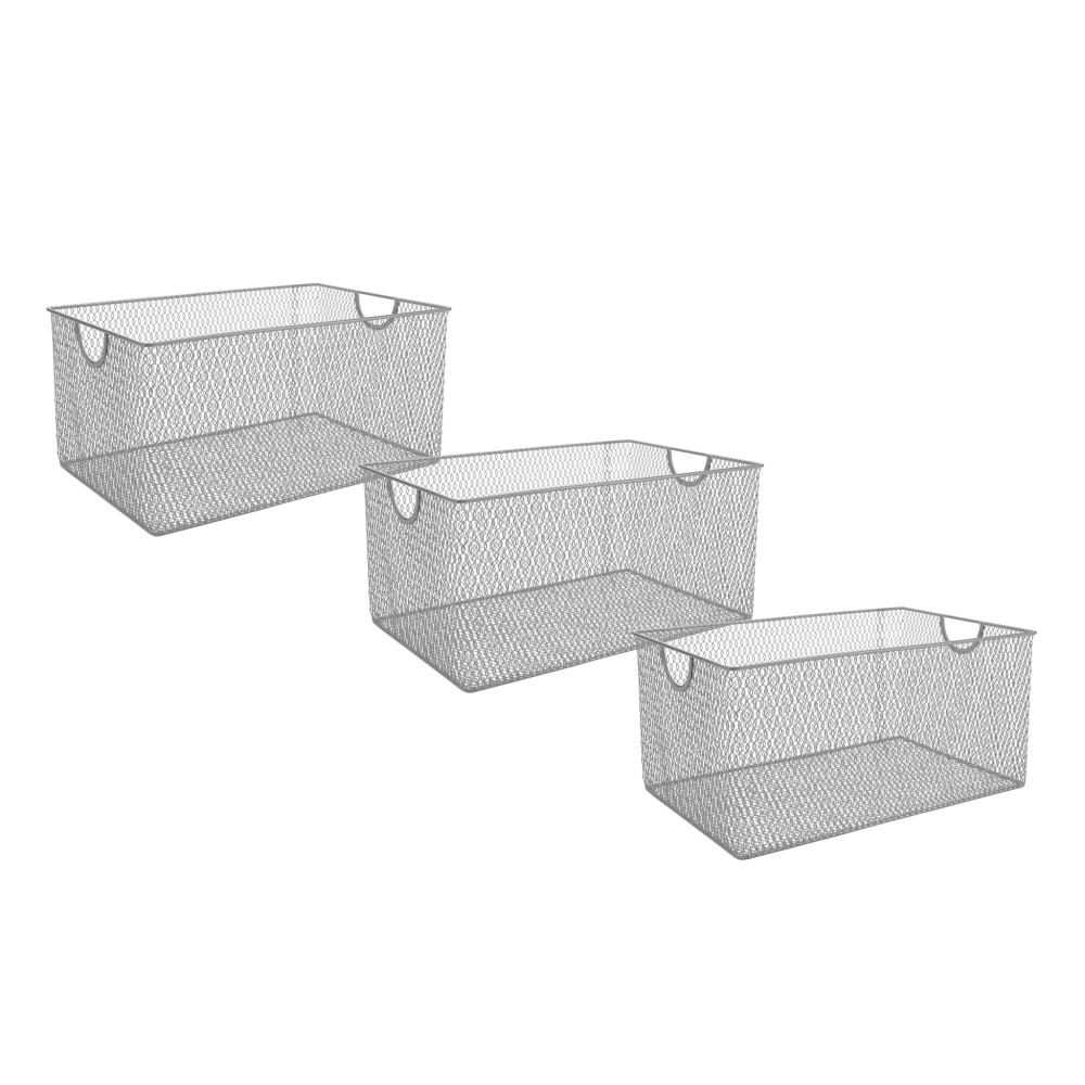 YBM HOME INC. - Wholesale Storage Bin - Mesh Open Storage Basket, 3 Sizes2