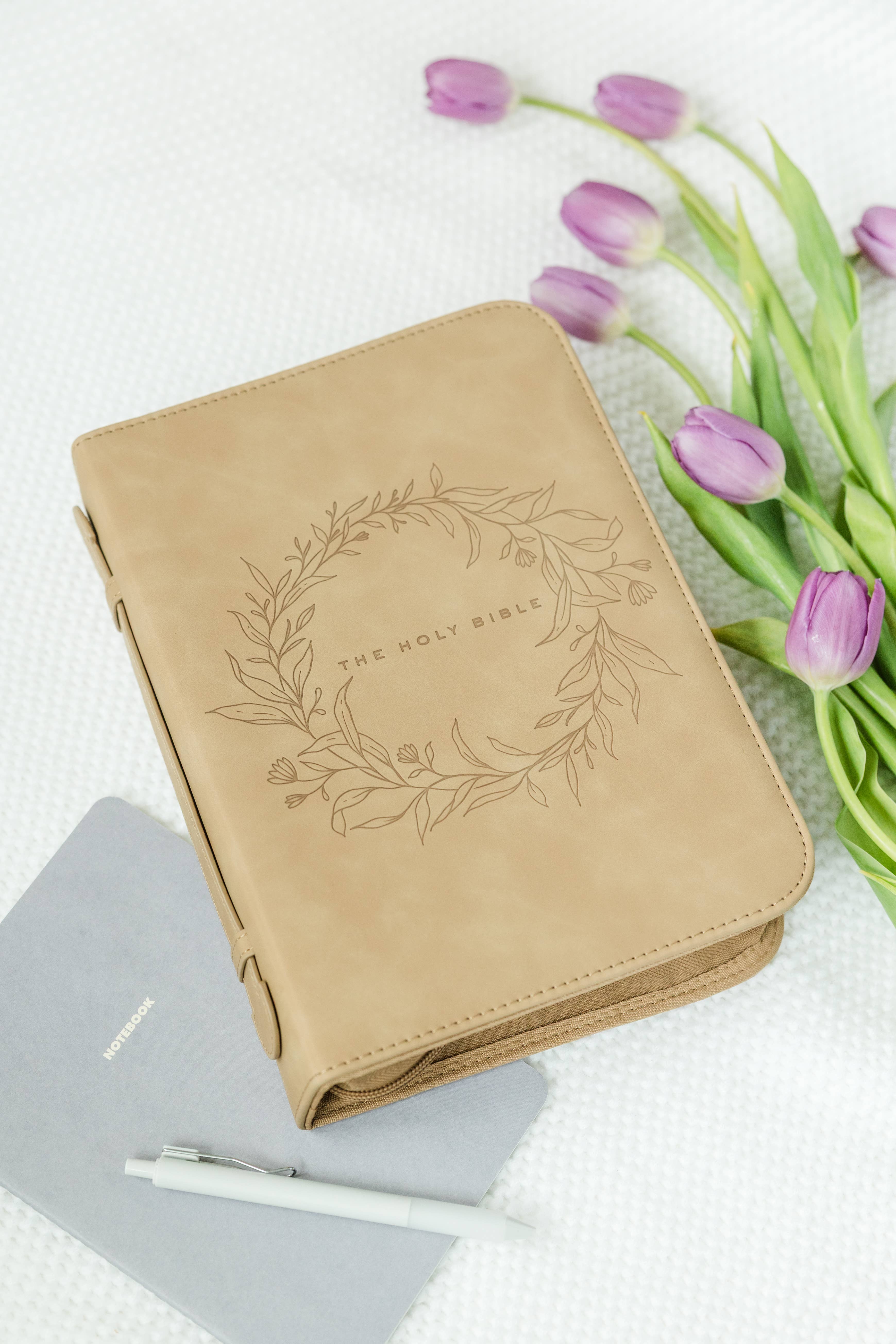 Ever, AJ - Wholesale Bible Cover - Bible Cover, Vegan Leather, Wreath Bible Case, Holy Bible10