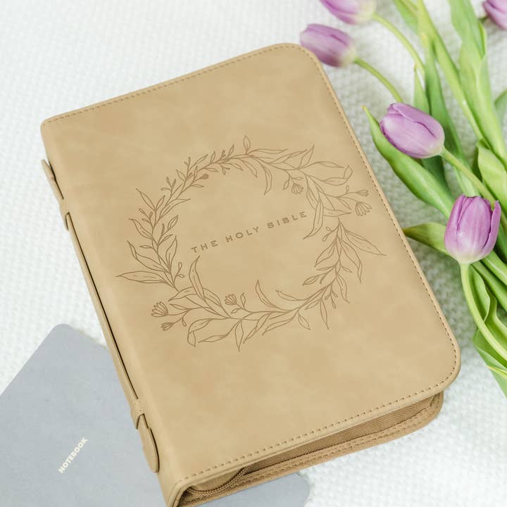 Ever, AJ - Wholesale Bible Cover - Bible Cover, Vegan Leather, Wreath Bible Case, Holy Bible10