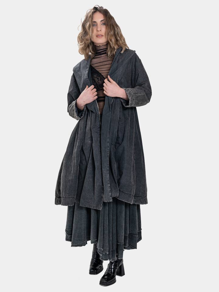 Baci & Amici Fashion - US Continental - Wholesale Coat - Women's - Zip Up Hooded Swing Coat23