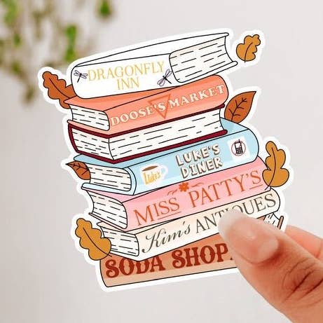 Gilmore Girls Autumn Books Sticker for wholesale by Awfullynerdy.co