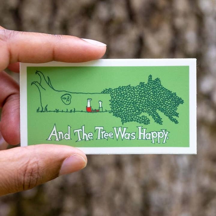 Et l'arbre était heureux | Sticker pour la vente par Menottees