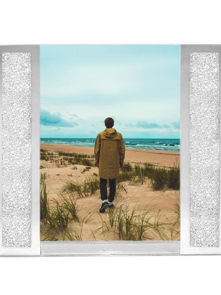 Picture Frame with Genuine Crystals-Filled Sides for wholesale by Collection by Nouvelle