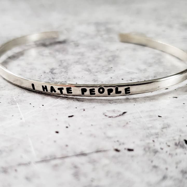 Salt and Sparkle - Vendita all'ingrosso Bracciale a polsino - I HATE PEOPLE - Braccialetto regolabile