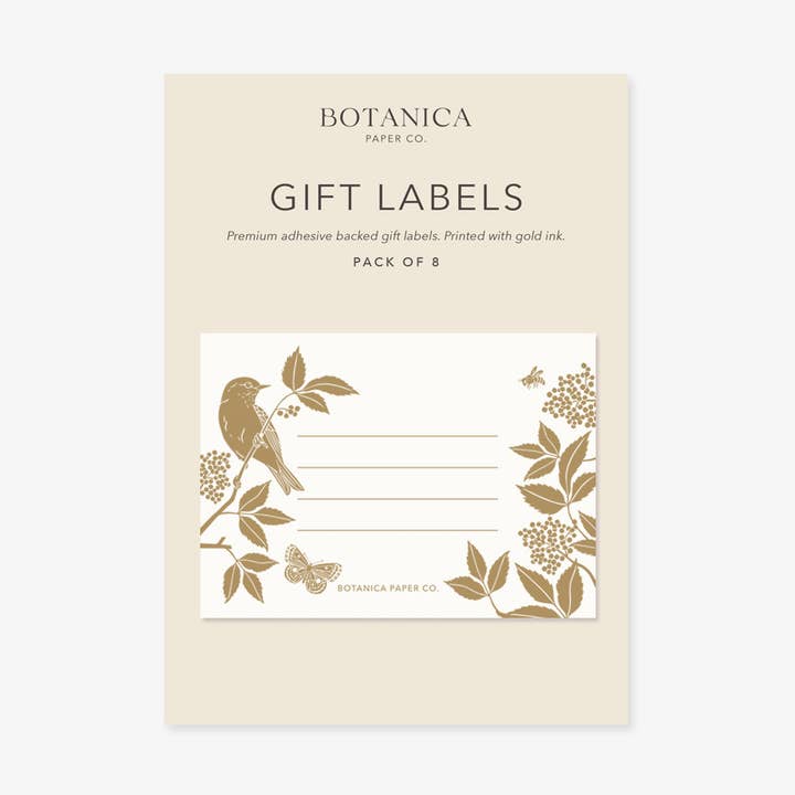 MEADOW | GIFT LABELS, PACK OF 8 for wholesale by Botanica Paper Co.