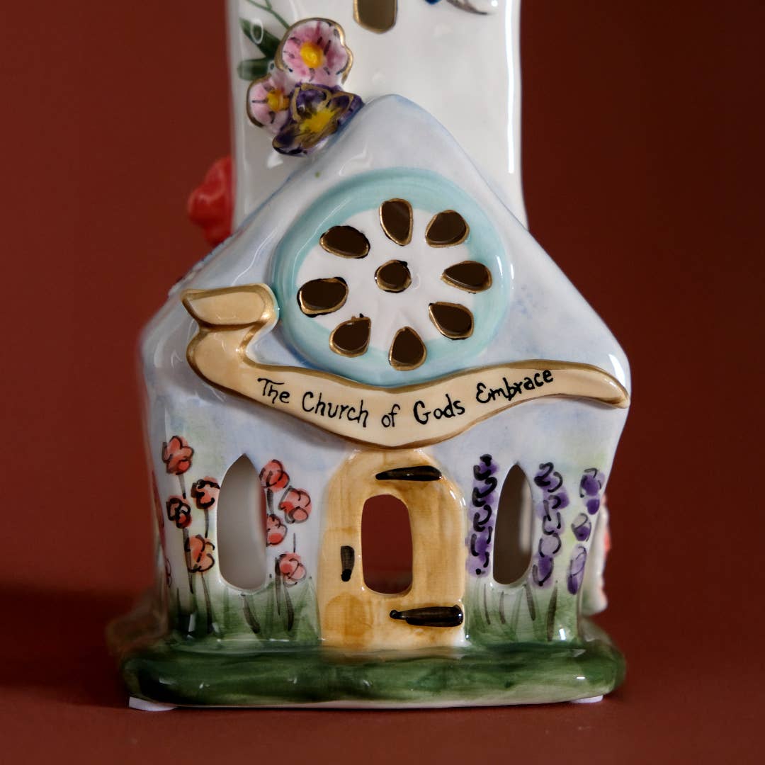 Blue Sky Clayworks - Wholesale Decorative Tabletop Object - Easter Church Candle House5