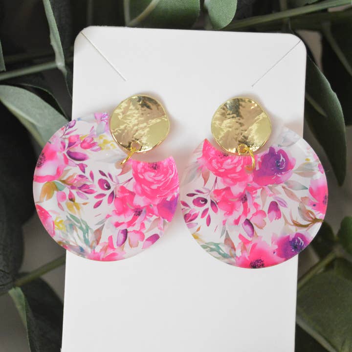The Adorned Fox - Wholesale Dangle Earrings - Bright Floral Summer Earrings