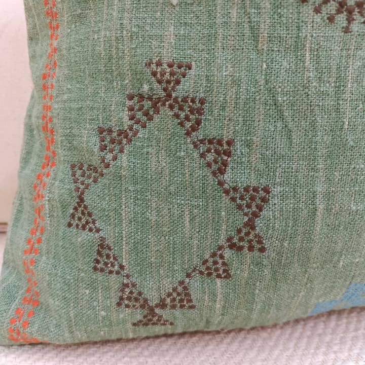 Urban Adorn - Wholesale Throw Pillow Cover - Green Cactus Silk Inspired Linen Square Cushion Cover2