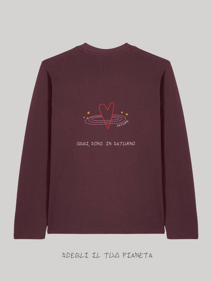 Giorgia Fratta – wholesale Sweatshirt – Women's – Long Sleeve Red Brown Embroidered Made in Italy6