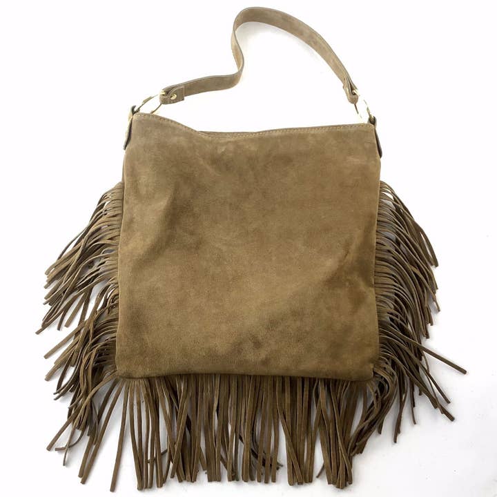 TOTEBAG SELVY SUEDE FRANGE for wholesale by MILANO AMOUR