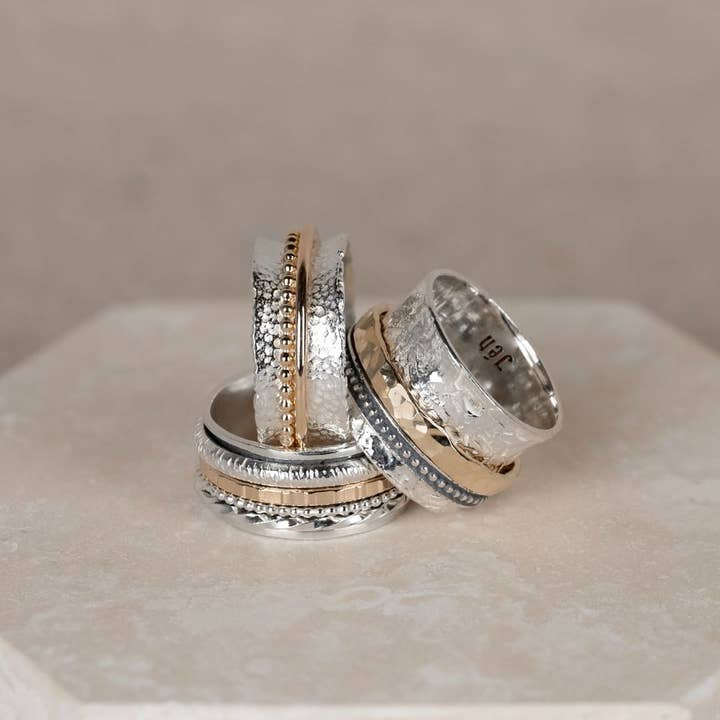 Jéh Jewels - Wholesale Band/Stacked Ring - Ring Silver + Goldfilled Chique1