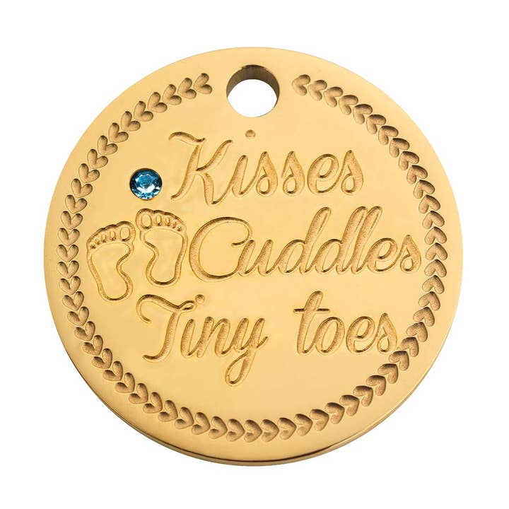 Munt babyvoetjes blauw goud for wholesale by DUCETT