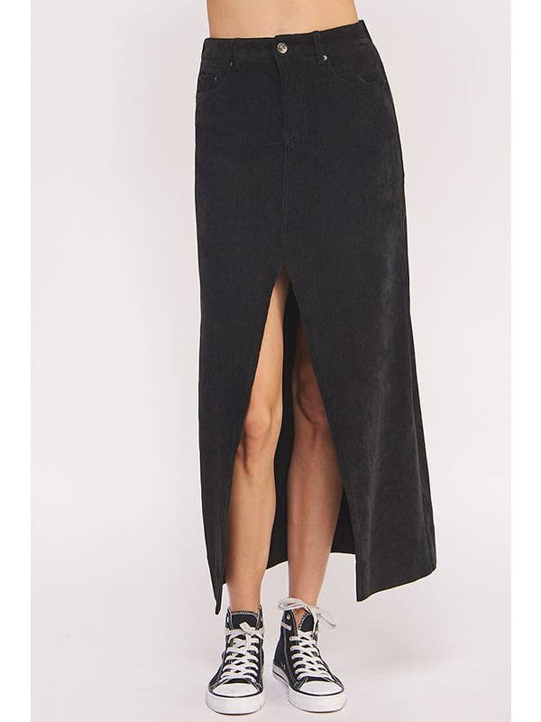 JADE BY JANE - Wholesale Skirt - Women's - THE MADI FRONT SLIT STRETCH FABRIC MIDI SKIRT10