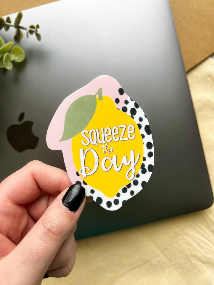 Pegatina Squeeze the Day para venta al por mayor de Bizzy Bee Decals
