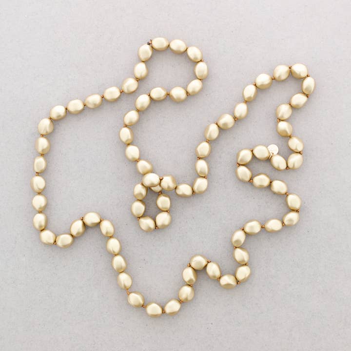 Combinado 2 Collar Largo Nudos Cuentas Metalicas 1.2M de venta al por mayor en Faire0