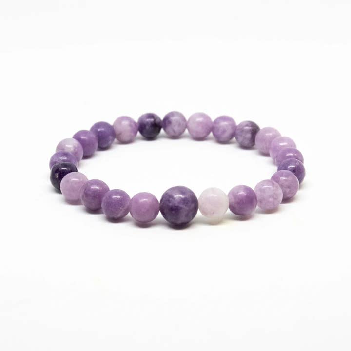Namu Baru Inc. - Wholesale Beaded Bracelet - Lepidolite Beaded Bracelet - Wrist Mala 6mm Average Wrist1