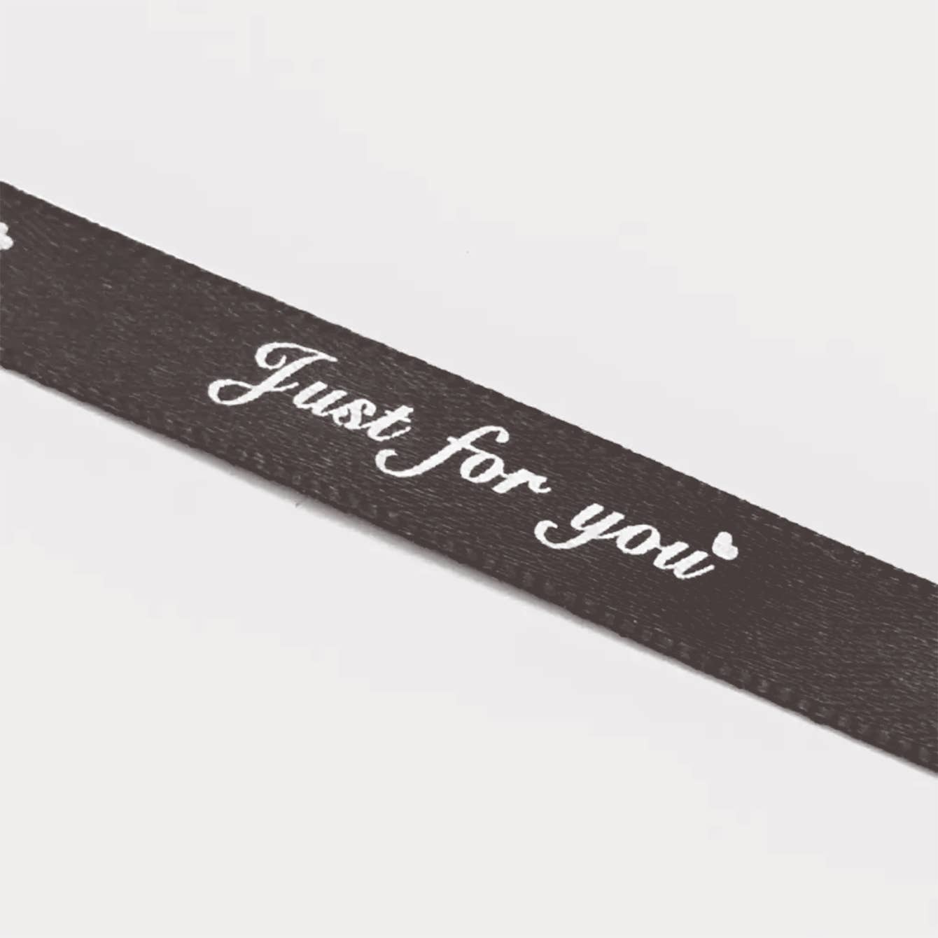 ByHome - Vente Ruban – emballage cadeau - Ruban cadeau étroit en polyester 1 cm x 46 m, « Just for You »4