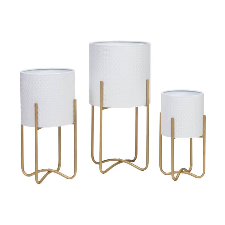 Claire Modern Planters With Ambrose Gold Base for wholesale by Aspire Home Accents
