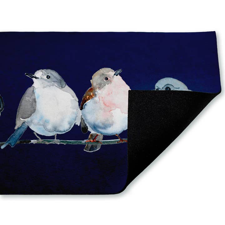 Stupell Industries - Wholesale Door Mat - Perched Foursome of Birds Door Mat, 18x301