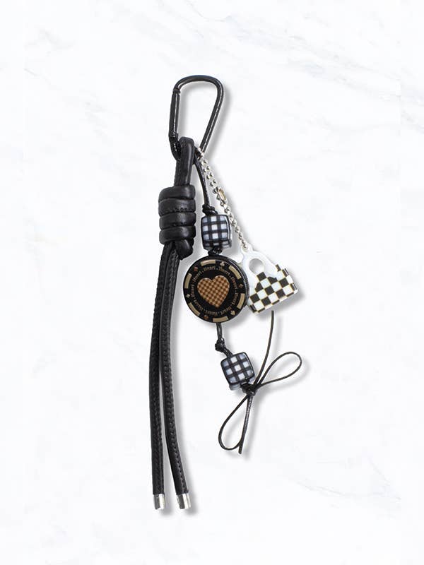 Porte-clés Charme Dés Inspirés Vintage & Jeton de Poker pour la vente par Suzie Q USA