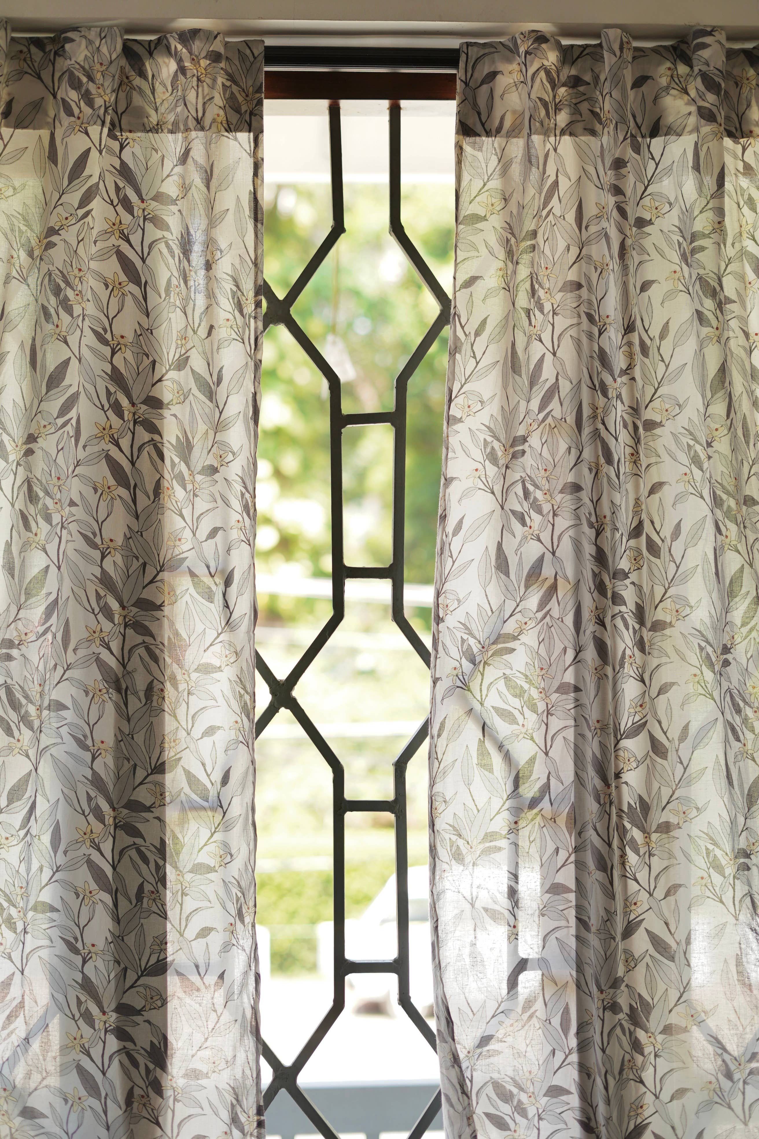 Annahmol - Wholesale Curtain - Vintage Inspired Botanical Sheer Curtains: Assorted Prints45