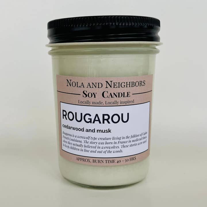 Rougarou, Cedarwood scented soy candle - BEST SELLER for wholesale by Nola and neighbors
