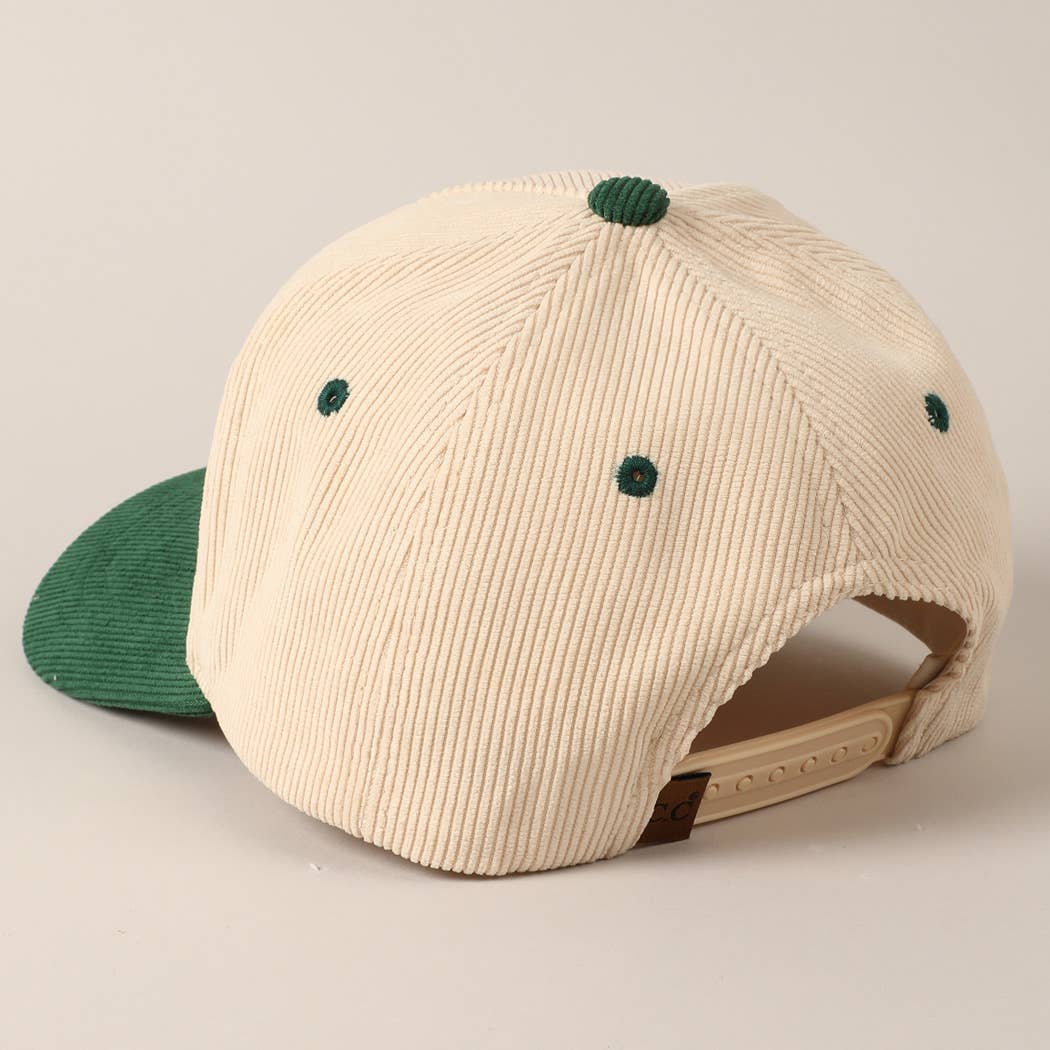 Fashion City - Wholesale Baseball Cap - Unisex - Put it on my husband's tab Two-Tone Corduroy Cap17