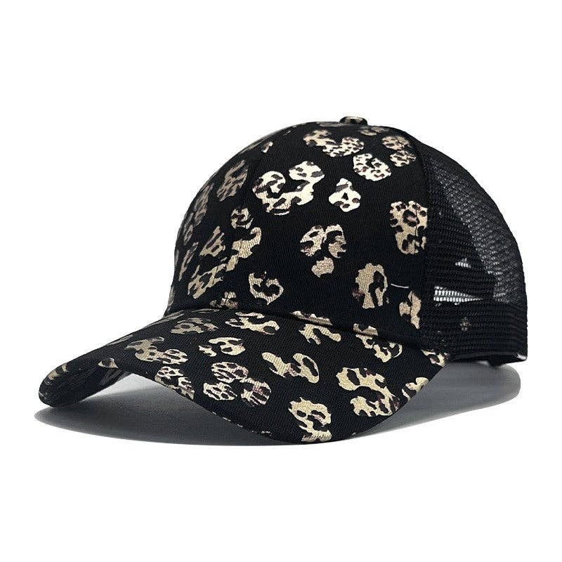 FurDecoration - Vente Casquette de camionneur – femme - Casquette de baseball en patchwork de maille avec imprimé2