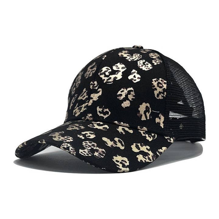 FurDecoration - Vente Casquette de camionneur – femme - Casquette de baseball en patchwork de maille avec imprimé2