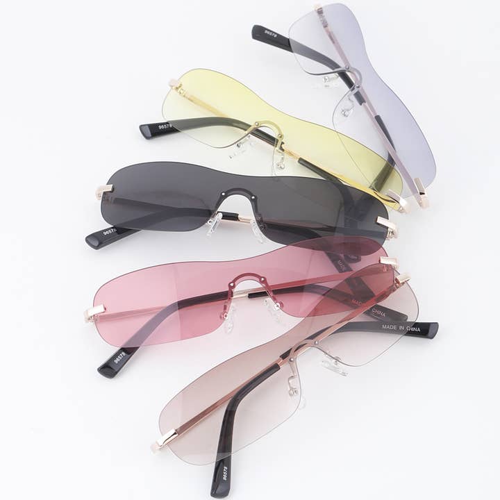 Occhiali da sole Bright Wave senza montatura per la vendita all'ingrosso da parte di 3AM BY H&D ACCESSORIES