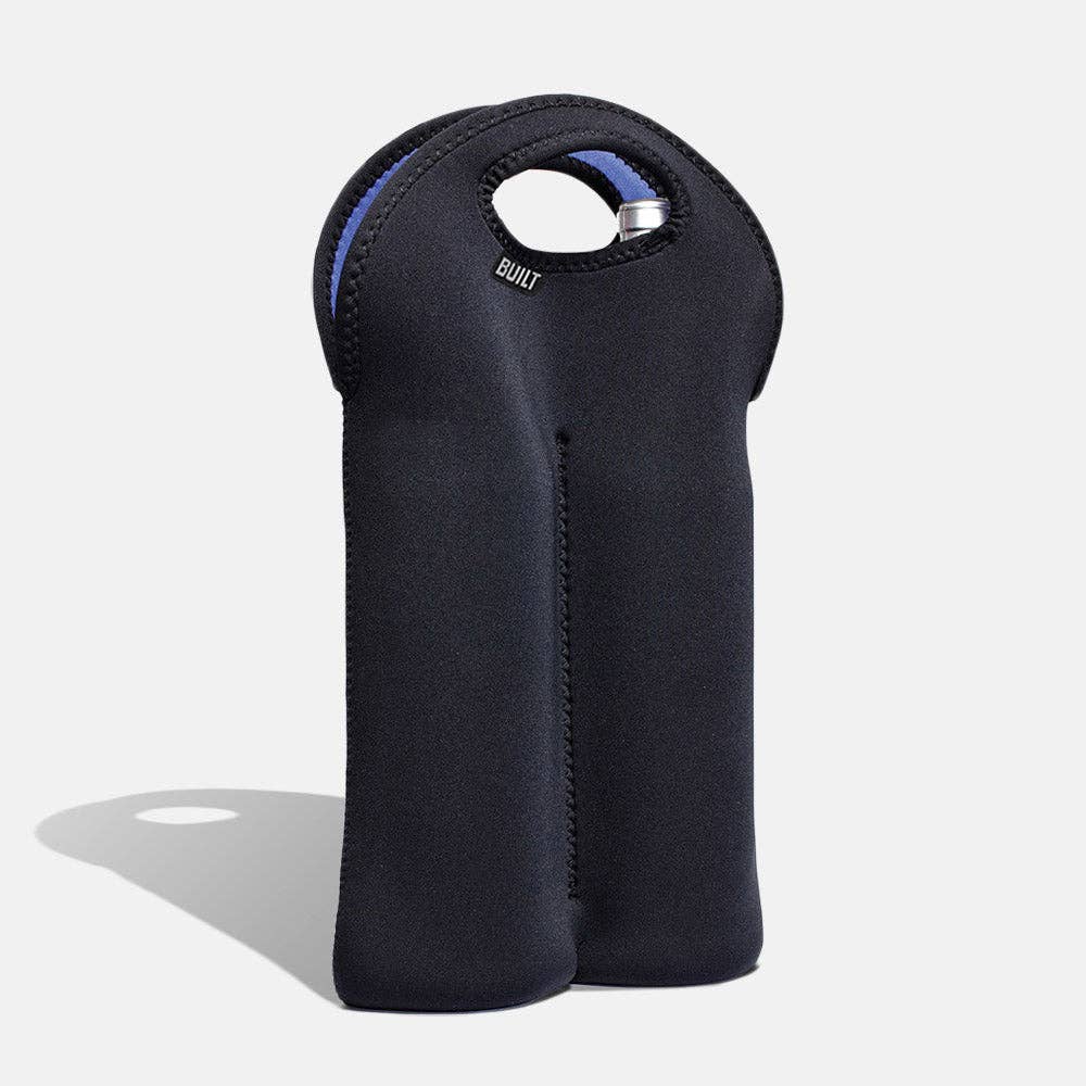 Built NY - Vente Sacs pour bouteilles de vin - Sac fourre-tout à deux bouteilles de vin - Noir1