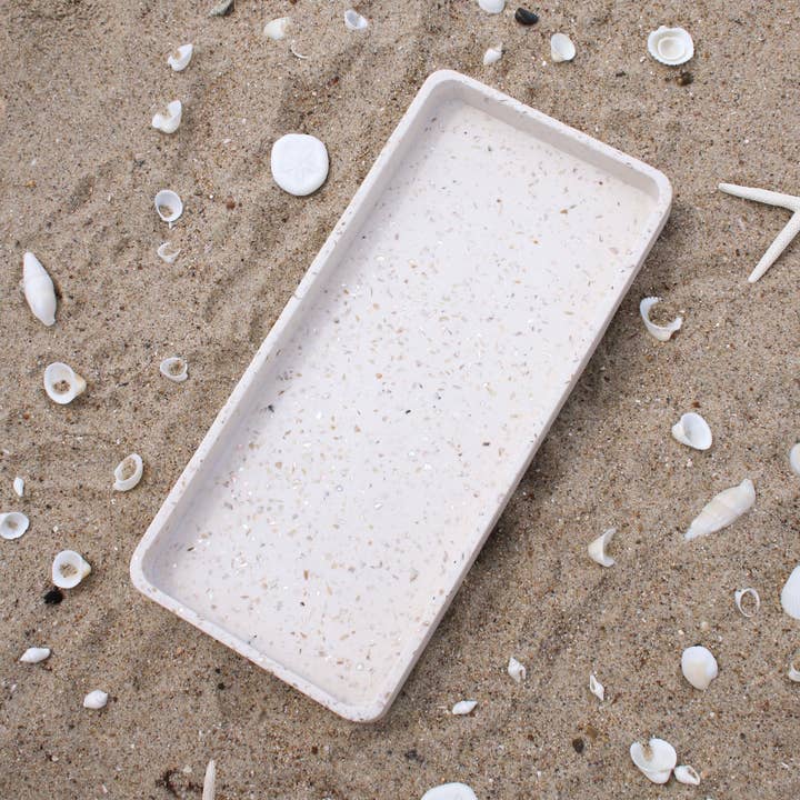 Rectangular Tray- SHELL for wholesale by Terrazzo Parazo