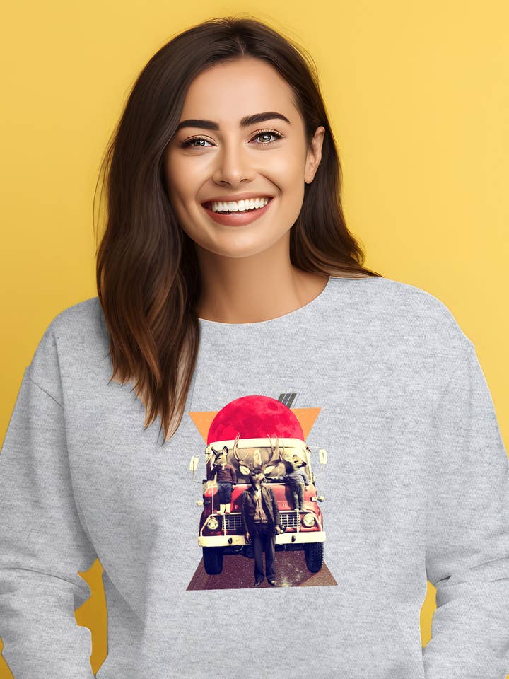 WOMEN'S EL TRUCK GREY CHINA SWEATSHIRT for wholesale by Wooop