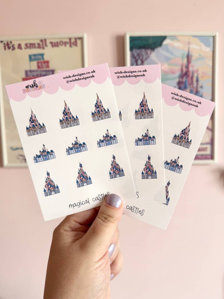 Magical Castles Vinyl Sticker Sheet for wholesale by Wish Designs