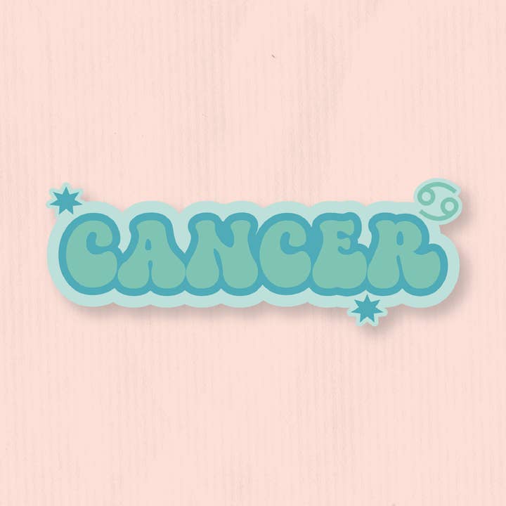Autocollant en vinyle avec signe astrologique du cancer pour la vente par Articuh