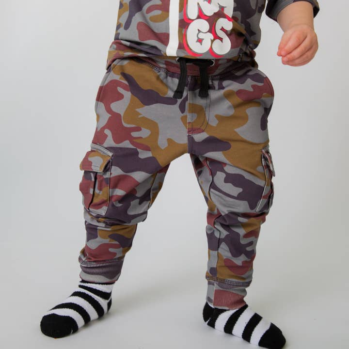 Joggers Cargo de Ajuste Relajado - Camuflaje Azul para venta al por mayor de RAGS