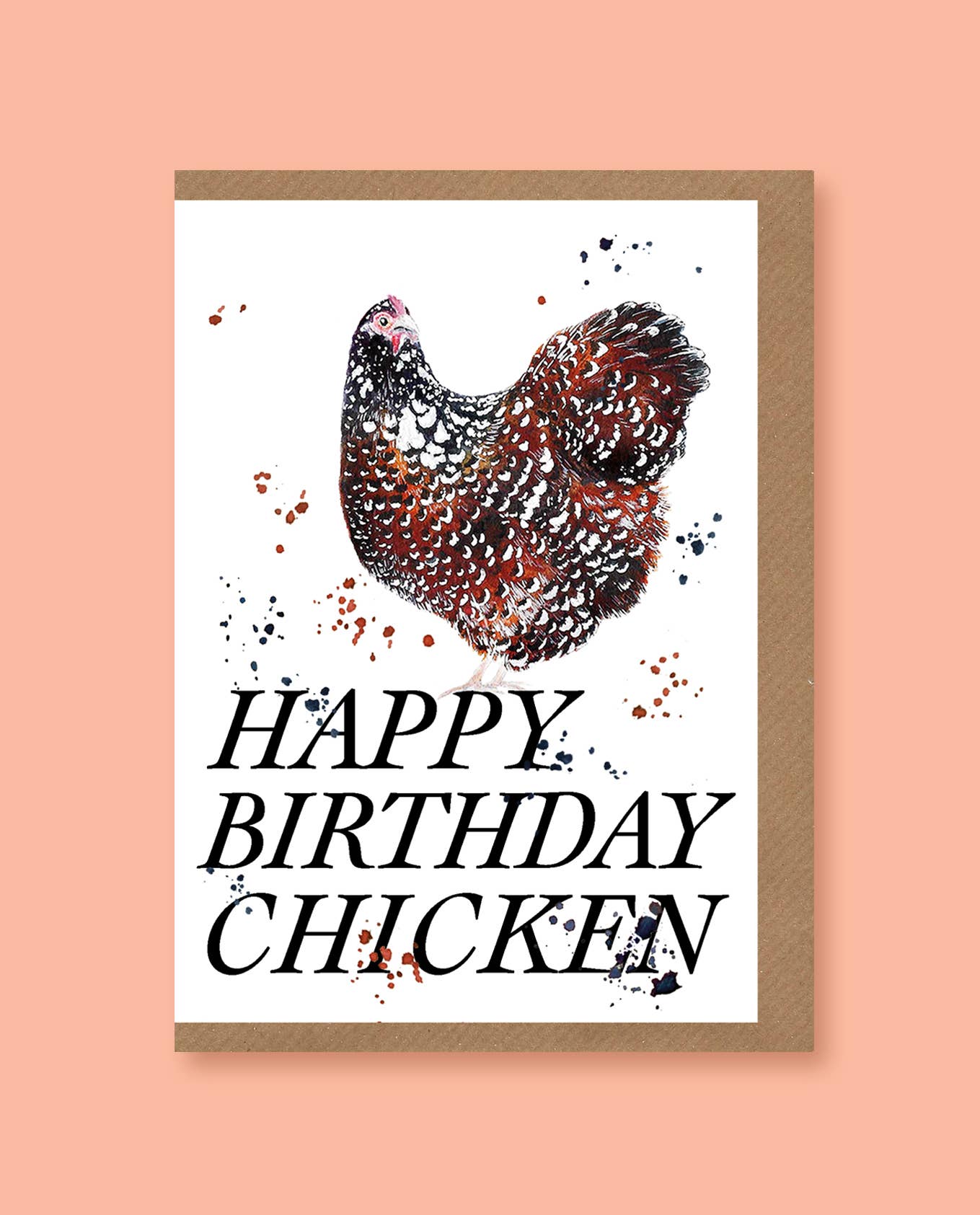 Happy Birthday Chicken card for wholesale by studio frewb