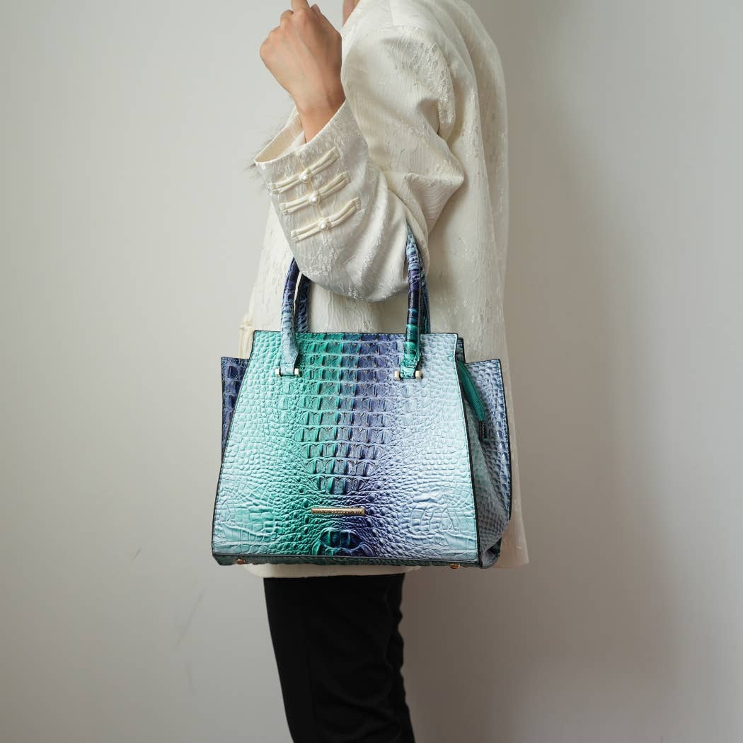 MKF Collection – Sacola - Mulher por atacado – MKF Miriam Tote Saco Mulher com Carteira Croc em relevo Casual11