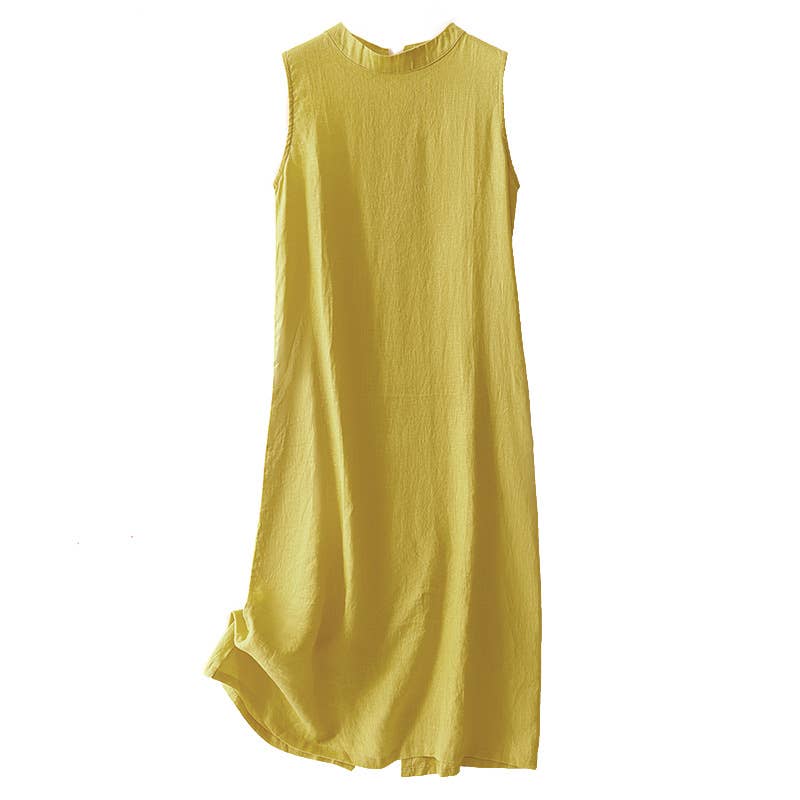 Whisper Mint - Wholesale Dress - Women's - cotton linen tank tops dress women2