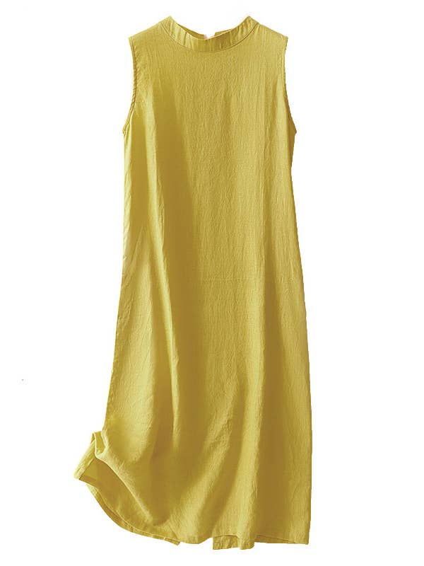 Whisper Mint - Wholesale Dress - Women's - cotton linen tank tops dress women2