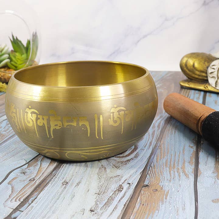 Natures Artifacts Inc - Wholesale Meditation Supplies - Mandala Design Singing Bowl - Large