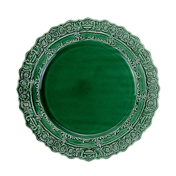 Renaissance Italian Green Dinner Plate for wholesale by Arte Italica & Crown Linen Designs