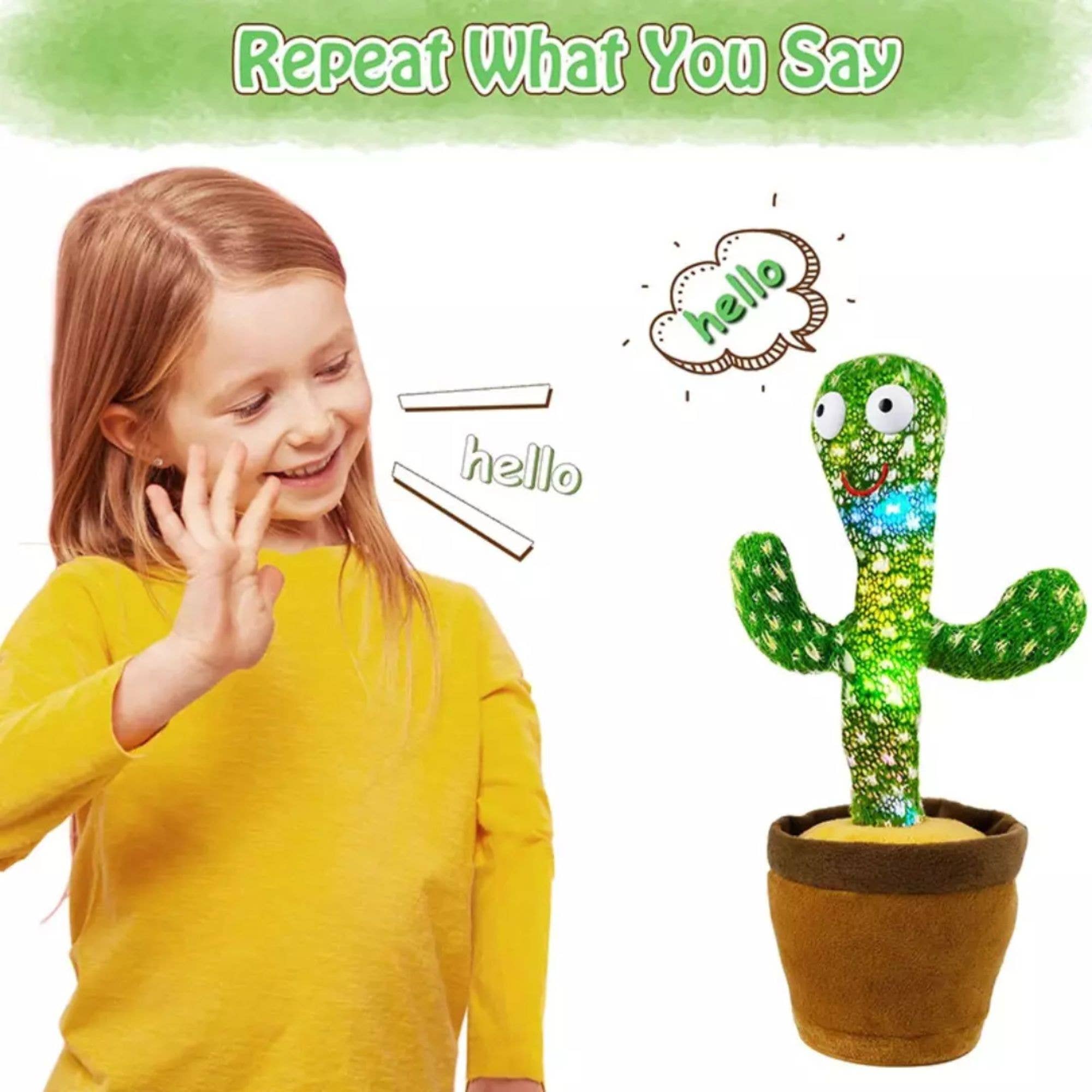 K & S WHOLESALE INC - Wholesale Toy Set - Kids - Interactive Talking Dancing Cactus Toy 24CT3