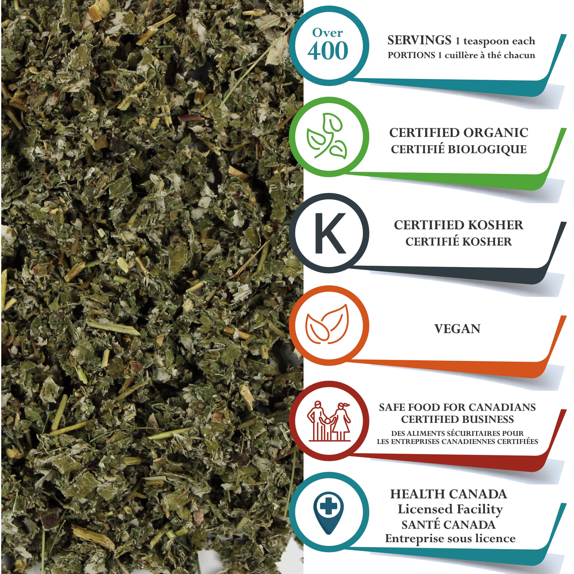 Foothills Naturals - Vente Thé en vrac - Thé aux feuilles de framboise biologique - Coupe en vrac et tamisé, Digestion1