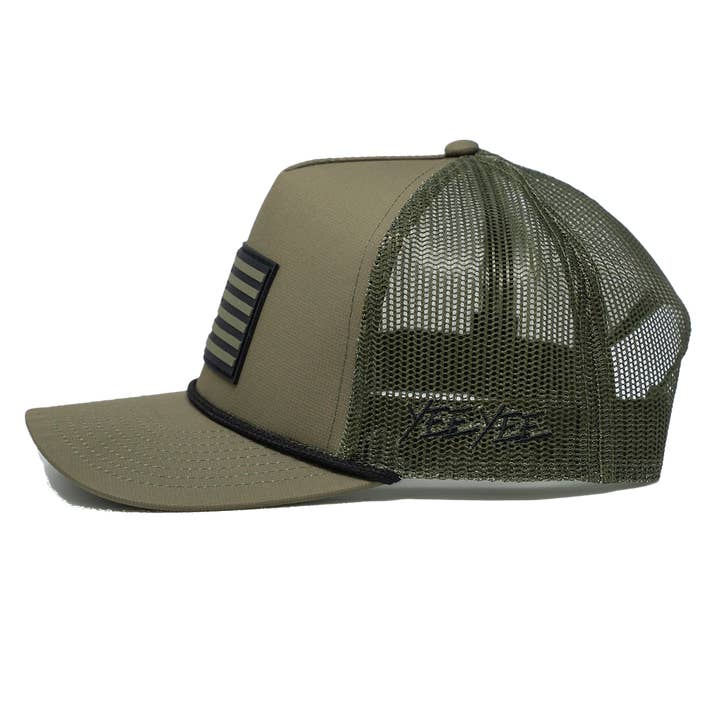 Yee Yee – wholesale Truckerkeps – Unisex – Militärgrön prestandakeps2