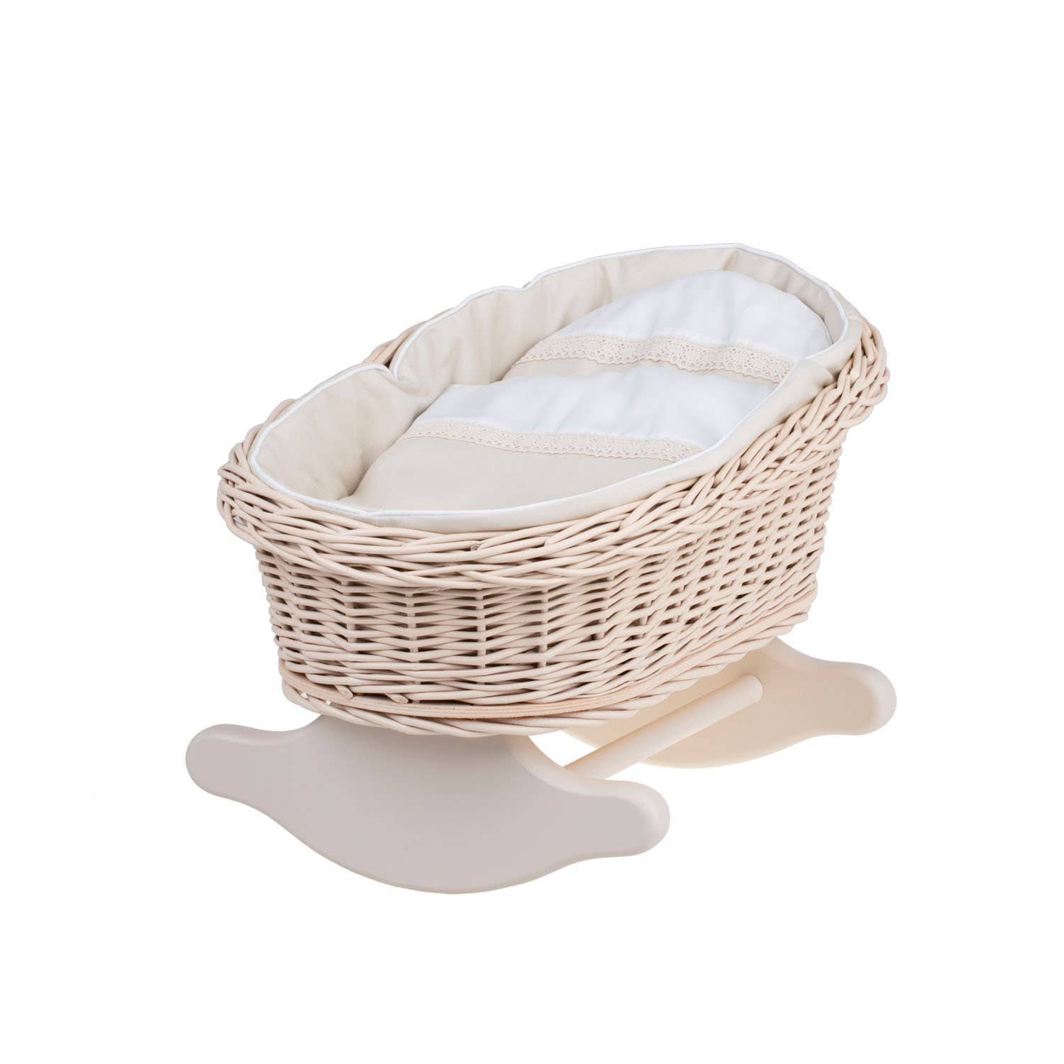 The Wicker Stories - Wholesale Doll Accessory Kit - Kids - Painted Swing Bed For Doll, Wicker Doll Cradle7