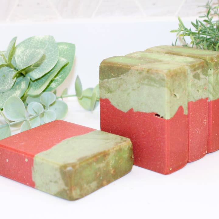 Strawberry Patch Soap Bar, Spring Garden Plant Vegan Formula for wholesale by Baba Yaga Designs LLC