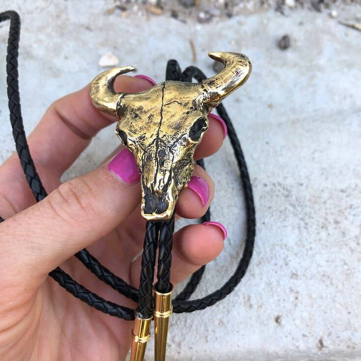 HELIOTROPE - Wholesale Necktie - Men's - Bull Skull Bolo Tie14