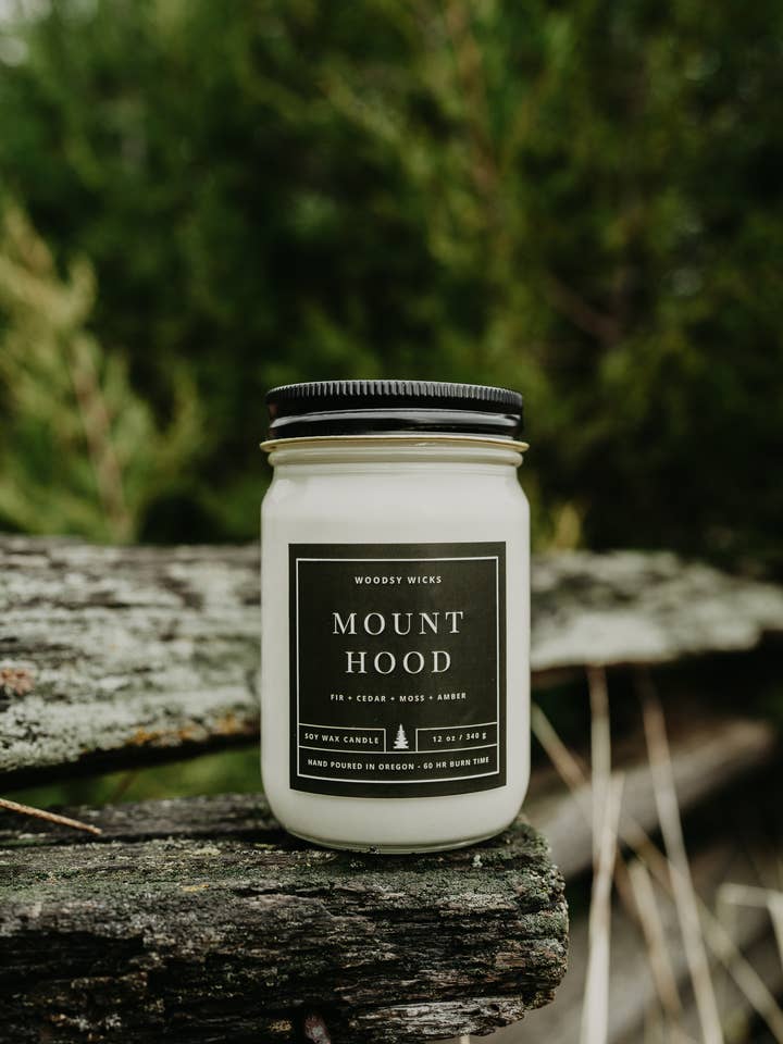 Mount Hood Candle - Mt Hood Oregon - National Park - PNW for wholesale by Woodsy Wicks